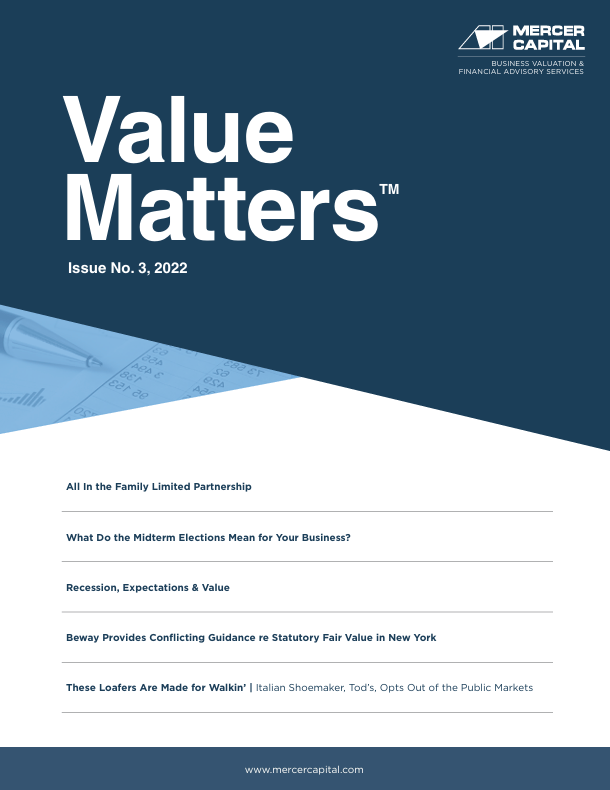Mercer Capital’s Value Matters 2022-03