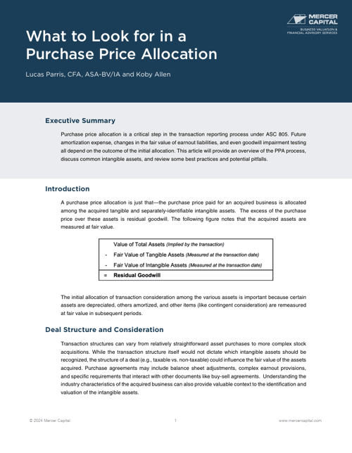 Cov_2024 What To Look For In A Purchase Price Allocation