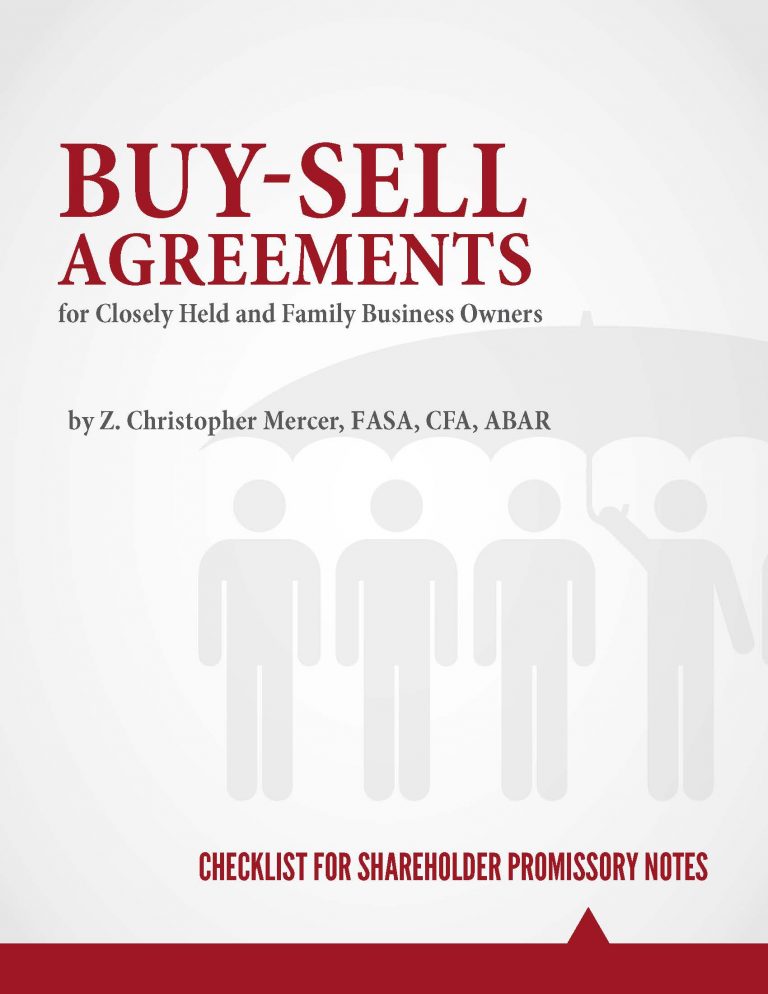 Checklist for Shareholder Promissory Notes