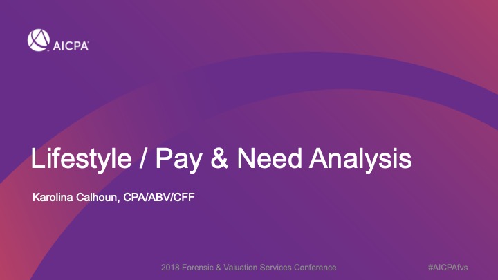 Lifestyle / Pay & Need Analysis