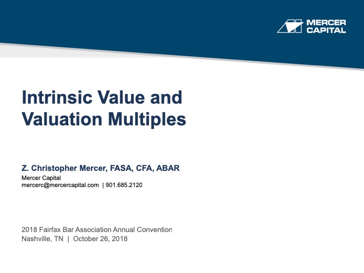 Intrinsic Value and Valuation Multiples