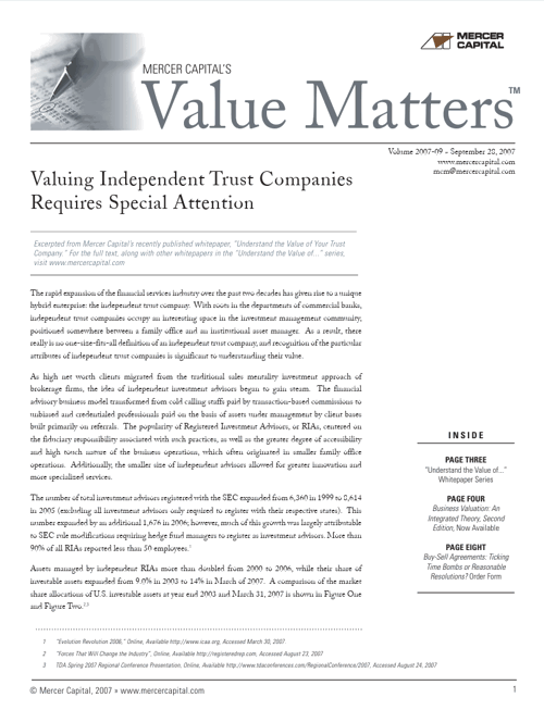 07 09 Value Matters