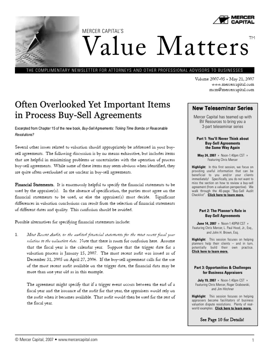 07 05 Value Matters