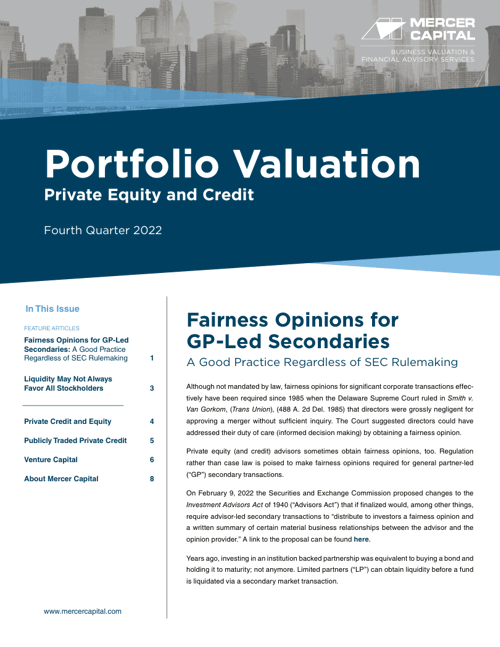 2022Q4 Portfolio Valuation