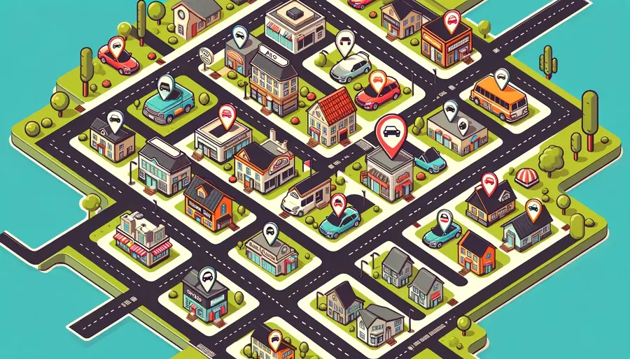 DALL·E-2024-05-31-10.50.22-A-small-town-map-showing-streets-and-landmarks-with-multiple-different-auto-dealerships-marked-clearly.-The-dealerships-are-represented-by-icons-of-ca.jpeg