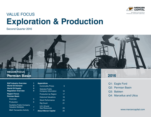 2016Q2 Exploration Energy Industry