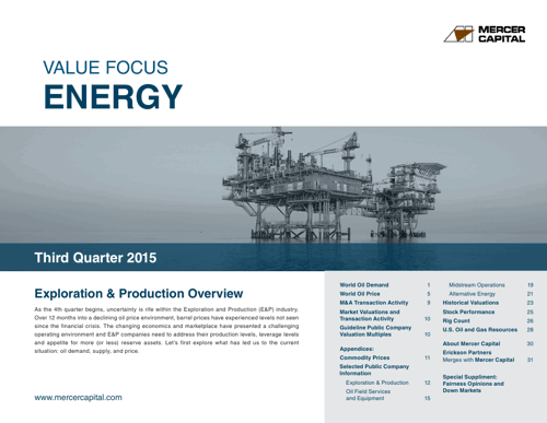 2015 Q3 Energy Industry