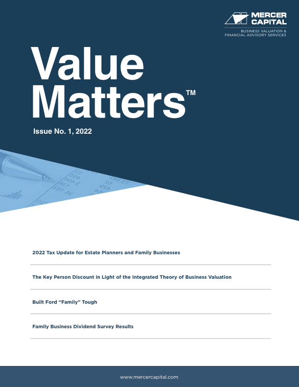 Mercer Capital’s Value Matters 2022-01