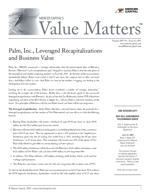07 06 Value Matters