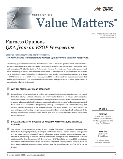 08 09 Value Matters