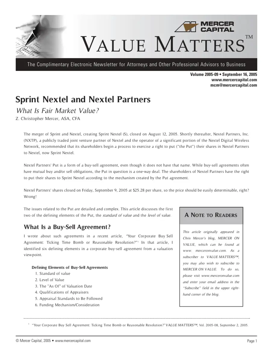 05 09 Value Matters